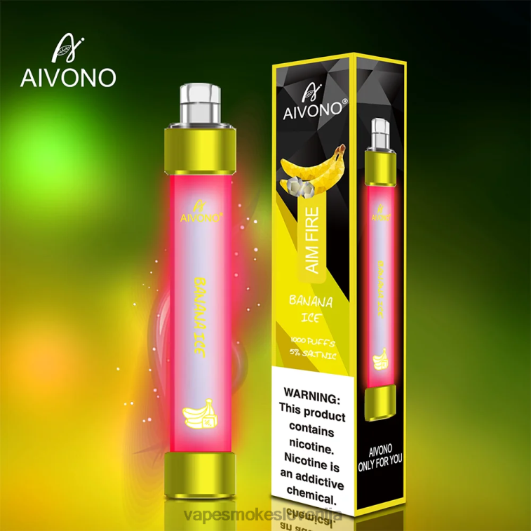 Vape Brez Nikotina 6FDXN324 Aivono AIM FIRE 1000 bananin led