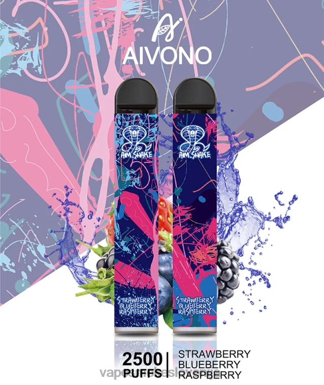 Vape Za Enkratno Uporabo 6FDXN318 Aivono AIM SNAKE 2500 jagoda borovnica malina