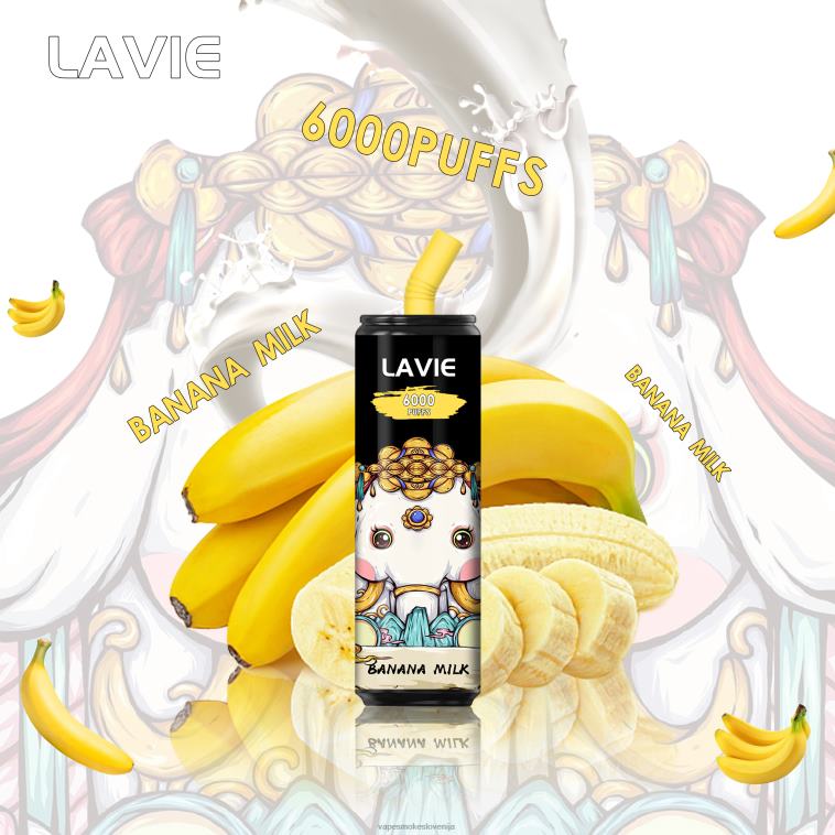 Vape Brez Nikotina R64X4274 LAVIE Coke BAR 6000 vpihov bananino mleko