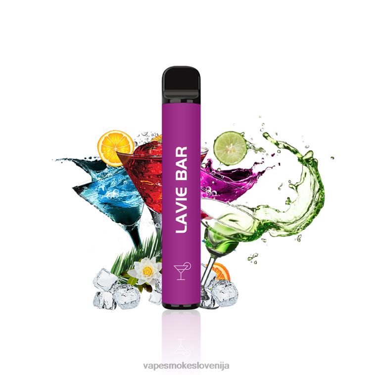 Vape Brez Nikotina R64X4319 LAVIE BAR 2% različica 800 vpihov koktajl