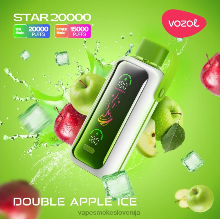 Vape Petrol 48BR07 VOZOL STAR 20000 dvojni jabolčni led