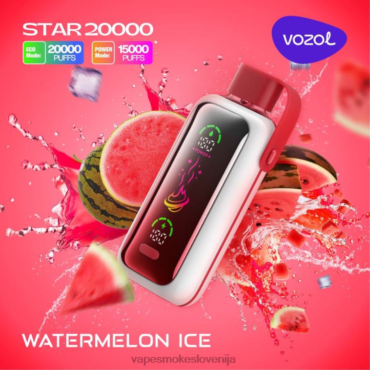 Vape Za Enkratno Uporabo 48BR03 VOZOL STAR 20000 led iz lubenice