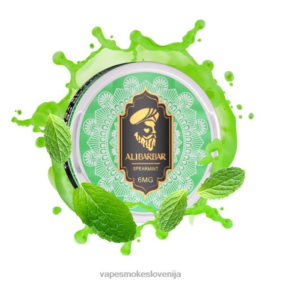 Vape Tekočine LV00V90 Alibarbar nikotinske vrečke zelena meta