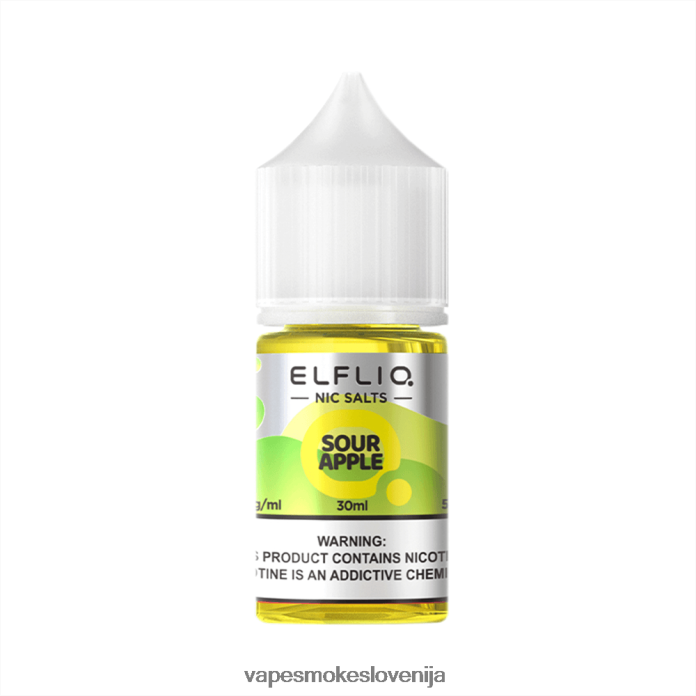 ELFBAR ELFLIQ Nic sol 30ml kislo jabolko FR4X0H28 Vape Za Enkratno Uporabo