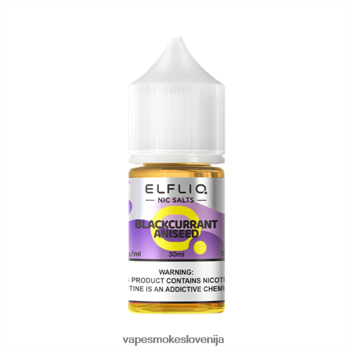 ELFBAR ELFLIQ Nic sol 30ml črni ribez janež FR4X0H9 Vape Brez Nikotina