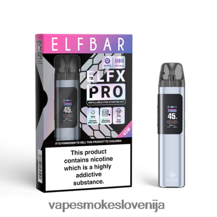 ELFBAR ELFX Pro Odprite napravo črn FR4X0H5 Vape Tekočine