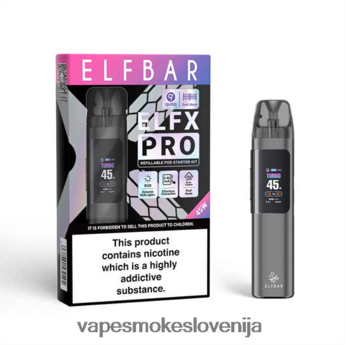 ELFBAR ELFX Pro Odprite napravo siva FR4X0H3 Vape Za Enkratno Uporabo